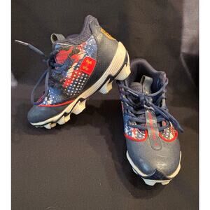 Boys Girls Youth UNDER ARMOUR Harper 9 Jr USA Baseball Cleats #3027451-400, 4Y 4